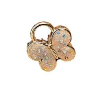 Shntig Mini pochette papillon avec strass - Sac à main de soirée à bandoulière pour mariage, bal de fin d'année, élégant - Pour femme - Pour mariage et fête, Golden 2.