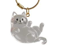 Shntig Porte-clés en acrylique avec pendentif en forme de chat de dessin animé, accessoire pour souvenirs d'animaux domestiques, cadeau pour chats