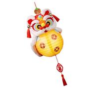 Shntig Projet de lampe lion en tissu pour décoration de fête du Nouvel An, cadre en tissu, fournitures de festival, décoration traditionnelle chinoise