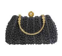Shntig Sac à main de soirée avec strass pour réception de mariage, accessoire pratique pour bal de fin d'année, sac à main pour fête de mariage, Noir