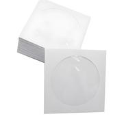 Shntig Sacs en papier blanc de 12 cm pour CD, DVD, disques, disques, organiseurs légers et portables, parfaits pour organiser la musique, les films, les photos, les cartes, les pochettes de rangement