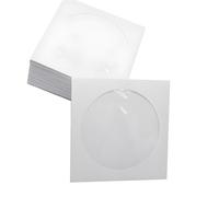 Shntig Sacs en papier blanc de 12 cm pour CD, DVD, disques, disques, organiseurs légers et portables, parfaits pour organiser la musique, les films, les photos, les cartes, les pochettes de rangement