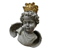 Shntig Sculpture détaillée en résine résistante aux intempéries avec couronnes - Parfait pour la décoration de la maison et du jardin - Statue buste en résine