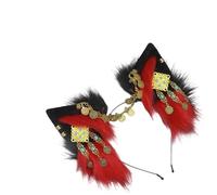 Shntig Serre-tête avec oreilles de loup en fourrure - Accessoire de fête d'Halloween pour cosplay, fêtes costumées et événements à thème - Bandeau d'oreille de loup pour adultes