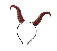 Shntig Serre-tête en corne d'animal sympathique pour se déguiser la nuit Halloween accessoires enfants adultes mystérieux costume postiche cheveux léger corne de diable