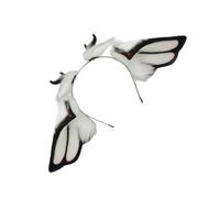 Shntig Serre-tête réaliste en corne de diable avec monture souple et flexible - Fausse fourrure - Accessoire de costume pour Halloween - Accessoire pour Halloween - Oreille d'animal