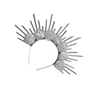 Shntig Serre-tête unisexe punk à fleurs pour concerts de rock, coiffe foncée