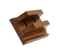 Shntig Station d'accueil verticale peu encombrante avec base en bois naturel pour un accès complet et support de bureau stable en noyer de hêtre