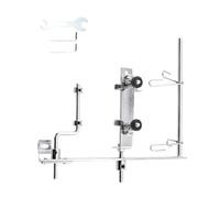 Shntig Support élastique pour surjeteuse - 25 cm - Guide de ruban en métal avec poteaux de contrôle de tension pour les tâches de ceinture et de machine à coudre de vêtements
