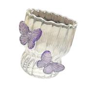 Shntig Tasse en verre 3D avec motif papillon et texture en verre - Durabilité - Convient pour les cadeaux et les bureaux