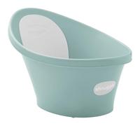 Shnuggle Baby Bath Tub Featuring Ergonomic Bum Bump Support, Soft Foam Backrest and an Integrated Plug. A Compact, Space-Saving Bathing Solution for Newborns up to 12 Months - Eucalyptus