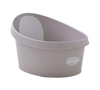 Shnuggle Baignoire pour tout-petits | Grande baignoire pour les grands enfants à l'heure du bain | Comprend un dossier en mousse chaude et douce | Surface antidérapante antidérapante | Comprend un bouchon de bain facile à vider | Beige taupe