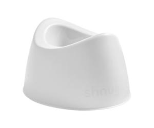 Shnuggle Urinoir Chaise d'entraînement ergonomique pour tout-petits, bec verseur facile à verser, design hygiénique monobloc, inodore confortable pour bébé, stable et facile à nettoyer (blanc)