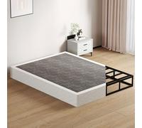 SHOANED Sommier tapissier en métal pour très grand lit - Profil de haut de 22,9 cm - Base de lit noire antidérapante - Sommier tapissier pour très grand lit, assemblage facile, pas de bruit