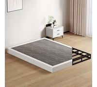 SHOANED Sommier tapissier pour très grand lit - Base de matelas à profil bas de 12,7 cm sans bruit - Base de lit en métal robuste avec housse en tissu propre, assemblage facile