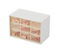 Shoccolt Mini organiseur de tiroir de bureau en plastique pour fournitures de bureau, bijoux, boîte de rangement à 9 tiroirs amovibles, tiroirs de maquillage pour bureau et maison, blanc