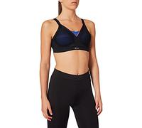 Shock Absorber Paddé - Soutien-gorge de sport - Brassière - Uni - Femme - Noir (Noir/Bleu) - 100B (Taille fabricant : 100B)