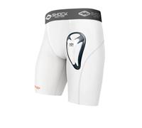 Shock Doctor 221 - Short de Compression avec Coquille de Protection Bioflex - Noir ou Blanc - Adulte et Garçon