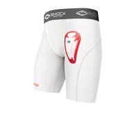 Shock Doctor 221 - Short de Compression avec Coquille de Protection Bioflex - Noir ou Blanc - Adulte et Garçon