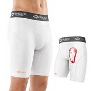 Shock Doctor 221 - Short de Compression avec Coquille de Protection Bioflex - Noir ou Blanc - Adulte et Garçon