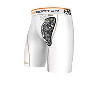 Shock Doctor – Short de compression Aircore Homme avec coquille rigide Blanc 2XL