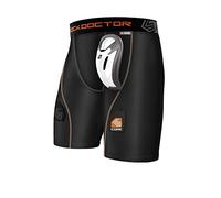 Shock Doctor 221 - Short de Compression avec Coquille de Protection Bioflex - Noir ou Blanc - Adulte et Garçon