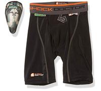 Shock Doctor Compression Short Cup Supporter with AirCore Hard Cup, Adult & Youth