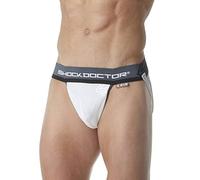 Shock Doctor Homme 218-wh-m Support avec Coquille, Blanc, M EU