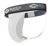 Shock Doctor Homme 218-wh-xxl Support avec Coquille, Blanc, XXL EU