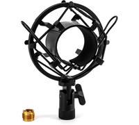 Shock Mount Micro en Metal,Pied de Micro Shock Mount Anti-Vibration pour Microphone à Condensateur avec Diamètre de 45 mm-50 mm (Noir)