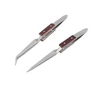 shockassist Pince à éPiler Croisée 2pcs Pince à épiler Professionnelle Brucelles IsoléEs En Acier Inoxydable pour Soudage De Bijoux, Réparation De Pièces éLectroniques Transplantation De Faux Cils