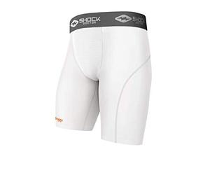 ShockDoctor Core Short de Compression avec Coquille de Protection Blanc Taille M