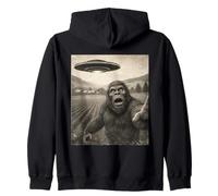 Shocked Bigfoot Alien Enduction Drôle UFO Encounter Vintage Sweat à Capuche