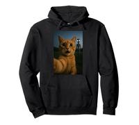 Shocked Cat Selfie Alien on The Back Funny for Boys Girls Sweat à Capuche