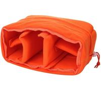 Shockproof Padded Foldable Partition Camera Insert Protective Bag for SONY Canon Nikon DSLR Shot Or Flash Light (Orange)
