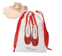 Shoe Bag, Drawstring Satin Dance Shoe Pouch Bag, Lightweight Dust-Proof Organizer Pouches for Ballet Accessories, Travel Gym Storage, Backstage Performance Supplies, 7.09x11.02 inches