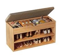 Shoe Bench with Seat, Shoe Bench with Storage and Flip-up Drawer, Wooden Industrial Style for Hallway Entryway(B,60cm)