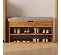 Shoe Bench with Seat, Shoe Bench with Storage and Flip-up Drawer, Wooden Industrial Style for Hallway Entryway(A,60cm)