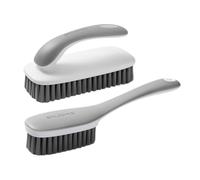 Shoe Brush Laundry Brush Set - 5.12x2.17x2.76 Inches Stain Remover Brushes | 2 Clothes Washing Brushes | Ergonomic Grip Multi-Purpose Cleaning Tool | Bathroom Supplies for Fabric Clothes Carpet