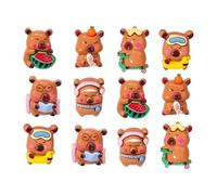 Shoe Charms 12-pieces Cute Cartoon Design Decor Capybara