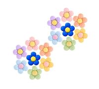 Shoe Charms,14 PCS Mignons Décorations de Chaussures Fleurs avec Boutons Colorés Breloques de Chaussures Mode Fleurs Charmes de Résine Pins Charms Pour Filles