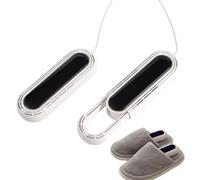 Shoe Dryer, Portable Boot Warmer, Quick Drying Deodorizer, USB Charging Retractable Design, Timer Function, Ideal for Work Boots, Sneakers, Home Use, 14x5x2.8cm White Black