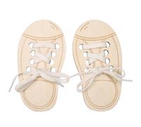 Shoe Lacing Toy - Teach Kids Valuable Life Skill | Learning Threading Shoe Laces Toy With Sturdy Wood Design | Perfect For Kindergarten Bedroom Classroom, Fine Motor Skills Enhancer Easy To St