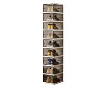 Shoe nizer - Boîte à chaussures pliable transparente empilable | Étagère à chaussures en ABS pour chambre à coucher, couloir, maison, dortoir | Solution de rangement de chaussures peu encombrante