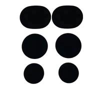 Shoe Patch, Self-Adhesive Sneaker Repair, 6 Pieces, Non-Slip Protector Pads 1.97x1.57 inches, Durable Sneaker Inserts for Heel Maintenance and Protection, Black, White