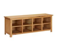 Shoe Rack 114x37x45 cm Solid Oak Wood shoe organiser shoe cabinet vidaXL
