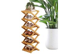 Shoe Rack Organizer, 6-Tier Foldable Storage, Corner Standing Shelf, Sturdy Metal Frame with Non-Slip Feet, Shoe Storage for Boots Sneakers High Heels Slippers Entryway Closet Home Living Room Bedroom