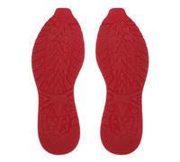 Shoe Sole Replacement Rubber Full Bottom Non Slip V Shape Repair Material Wear Resistant Silent Durable for Sports Shoes and Daily Walking Size 32.2x11.5cm 1 Pair (Large Red)