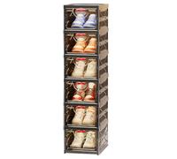 Shoe Storage Cabinet, Folding Narrow Entryway Shoes Organizer Racks, 10.16x13.7x21.42 Inches Space Saving Home & Tight Spaces, Organization Supplies for Doorway, Living Room, Kid Rooms, and Bathroom