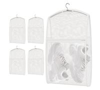 Shoe Washing Machine Bag, Sneaker Cleaning Bag Set of 5, Reusable Portable Footwear Washer Pouch, Hangable Dryer Pouch for Sneakers, Trainers, Slippers